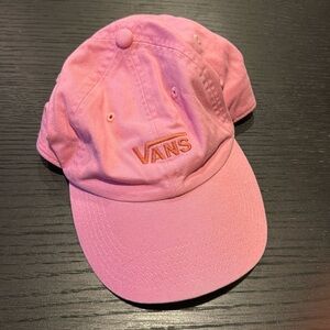 Vans Unisex Hat Pink embroidered logo Outdoor Streetwear Skater Adjustable